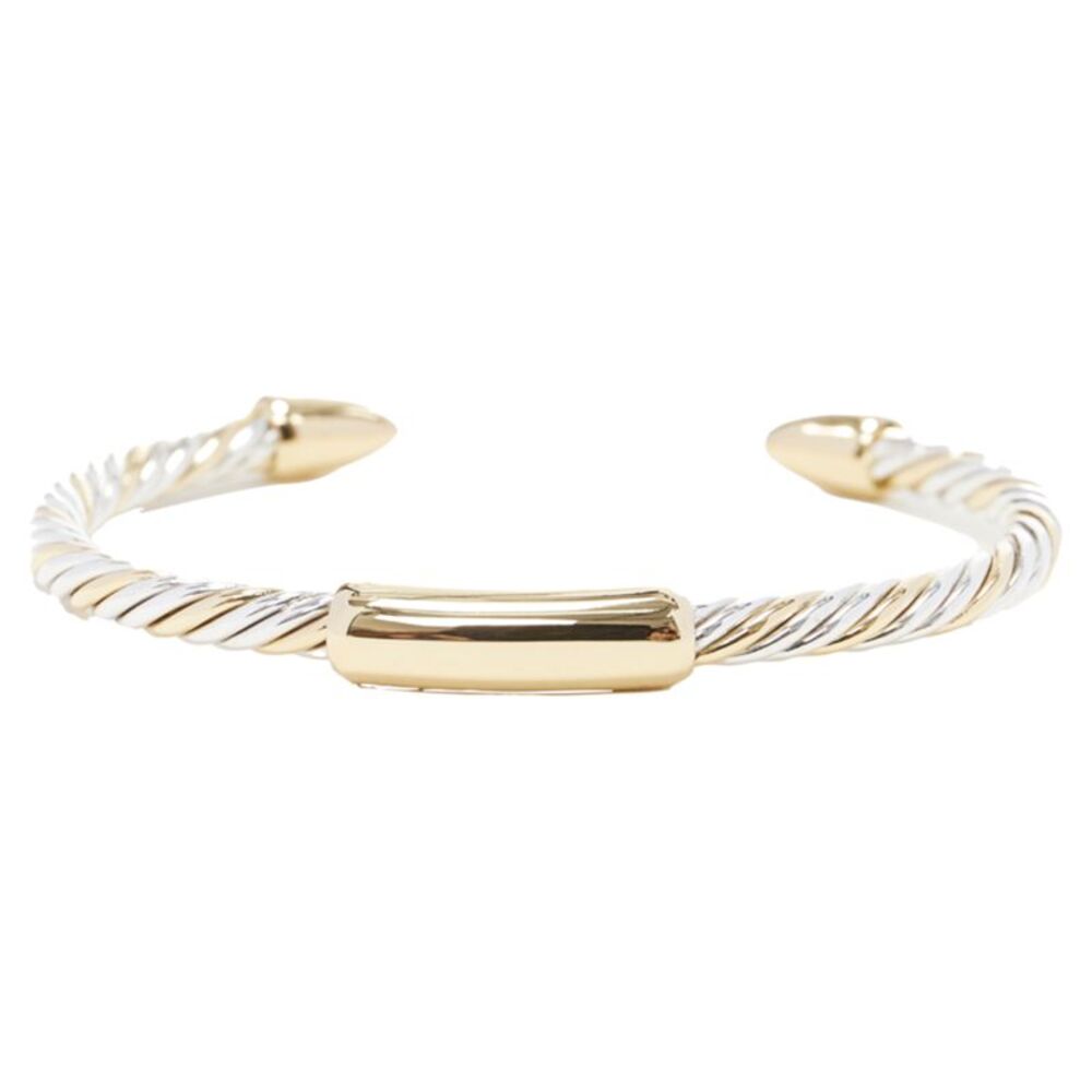 Bvlgari Jewellery 18k yellow white gold twist bangle cuff